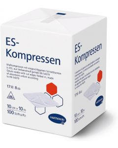ES-Kompressen unsteril 10x10cm 8fach, 100 Stück