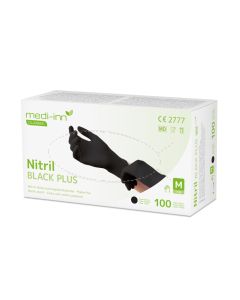 Medi-Inn Nitril black plus Einmalhandschuhe, schwarz, puderfrei, latexfrei - 1