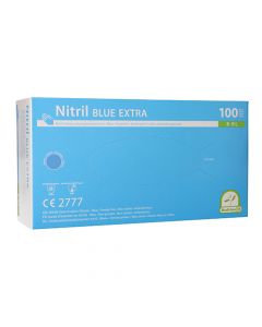 Medi-Inn Nitril blue extra Einmalhandschuhe puderfrei (Gr. L, 100 Stück)