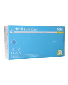 Medi-Inn Nitril blue extra Einmalhandschuhe puderfrei (Gr. S, 100 Stück)