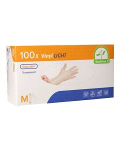 Medi-Inn Vinyl Light Einmalhandschuhe gepudert transparent