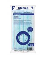 Lifemed Mundschutz mit Elastikbändern Typ II 3-lagig blau 1 x 10 Stück