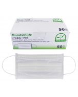 Medi-Inn Mundschutz mit Elastikbändern Typ II 3-lagig weiß 1 x 50 Stück